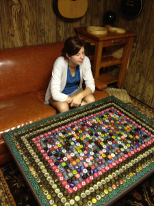 bottle cap table