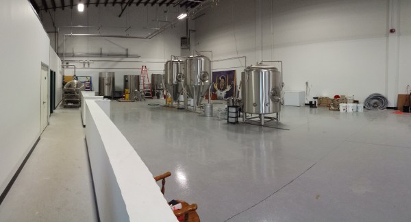 View of Burlington Beer Company brewery.